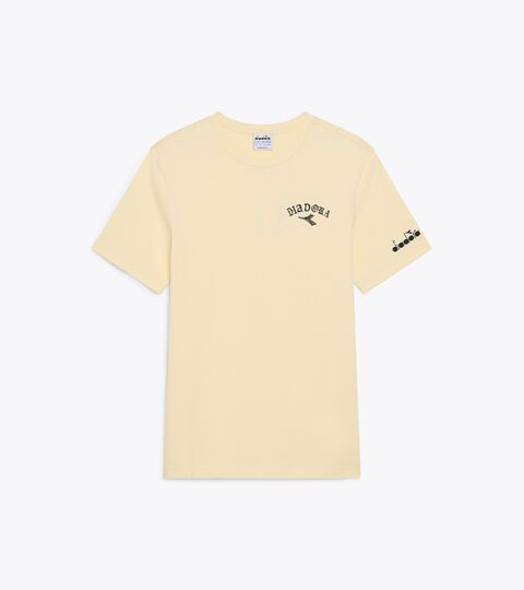 Camiseta de algodón - Run Valley - Para todos los géneros SS T-SHIRT RUN CREW BEIGE NABO SUECO - Diadora